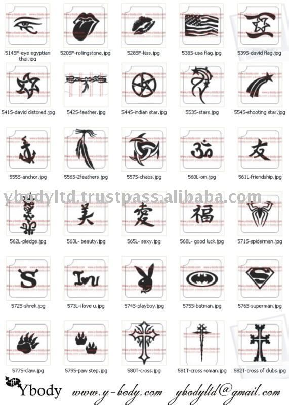 tattoos Stencils self adhesive base