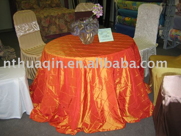 Taffeta pintuck table clothtable clothtable linen