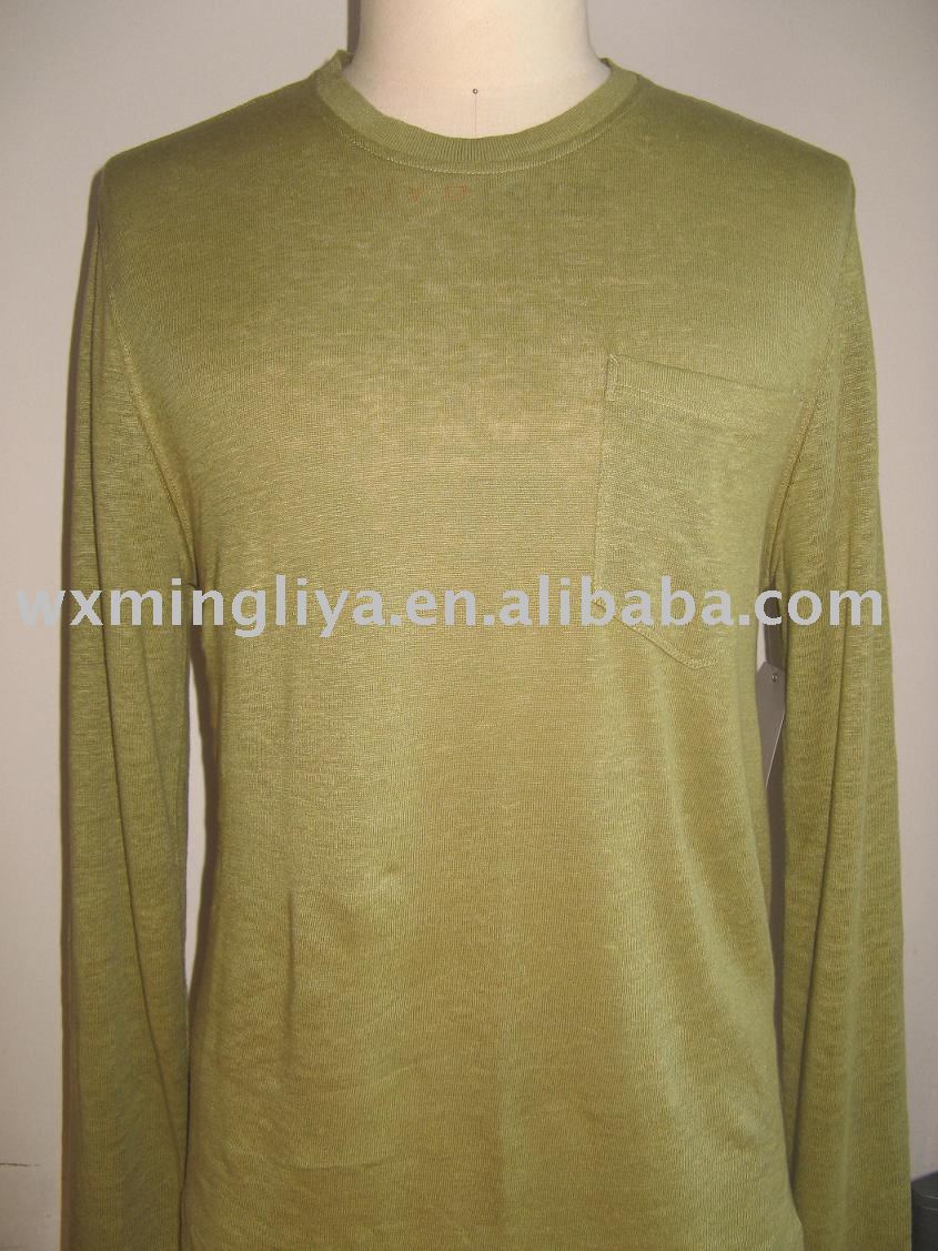 Mens Round Collar Long sleeve