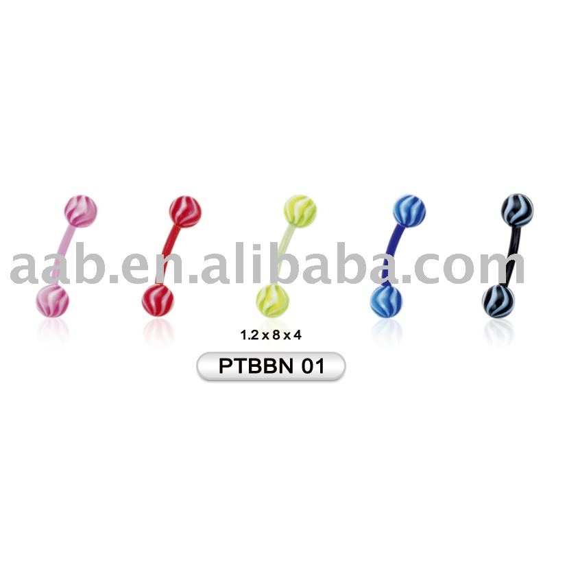 See larger image: Body piercing jewelry eyebrow barbel with UV ball tornado PTBBN01. Add to My Favorites. Add to My Favorites. Add Product to Favorites 
