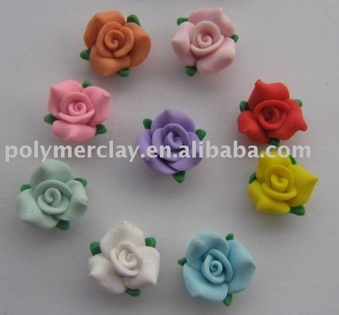polymer clay hand work flowers