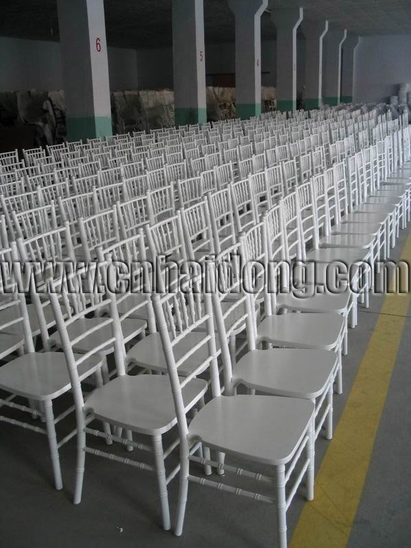 See larger image White Wooden Wedding Chairs