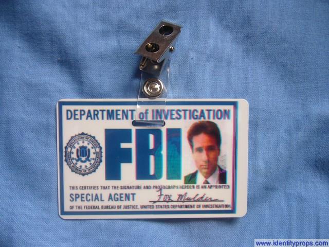 ID Card X Files Fox Mulder
