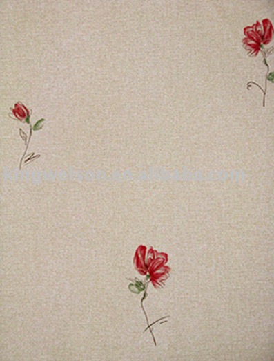 floral wallpaper. vinyl coated wallpaper/Floral