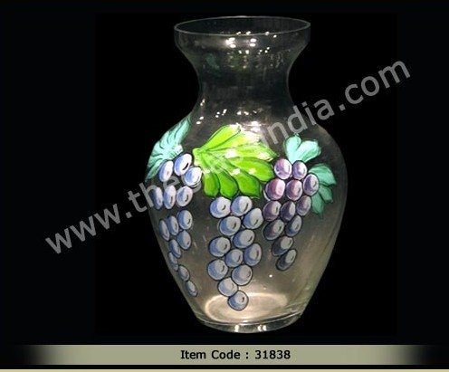  - Hand_Painted_Glass_Hand_painted_Flower_vase