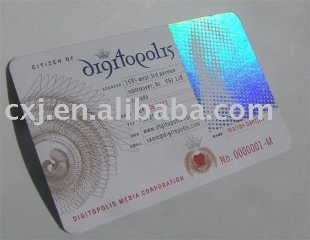 enterprises visiting card. hologram visiting card(China