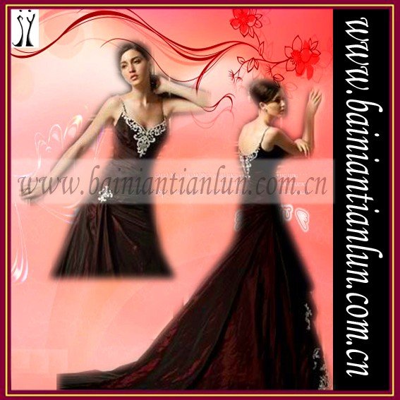 2011 Latest dark red Design Wedding Dress Best sale Design70 90 110 