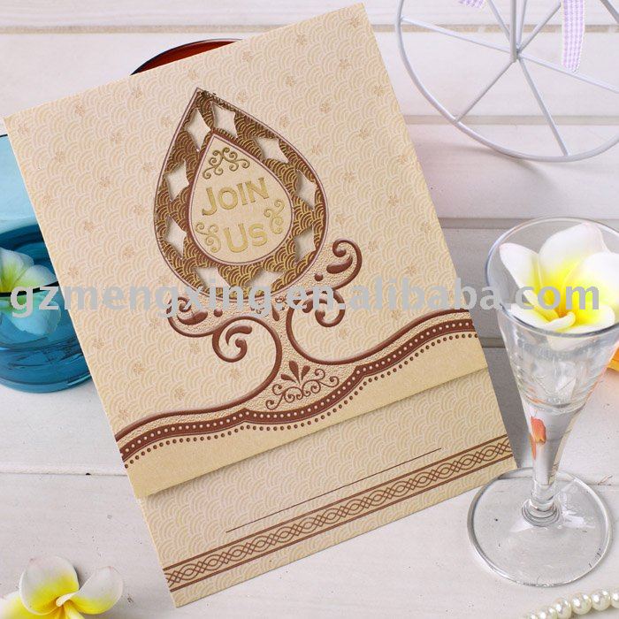 See larger image Hindu style Arabian style wedding invitation cardsHW017