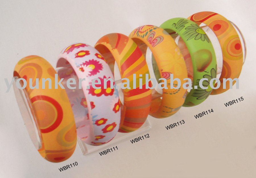 Colorful Wooden Bangles