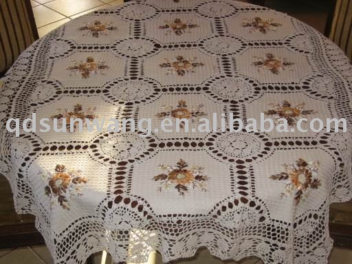 Cotton Crochet Lace Tablecloth-Cotton Crochet Lace Tablecloth