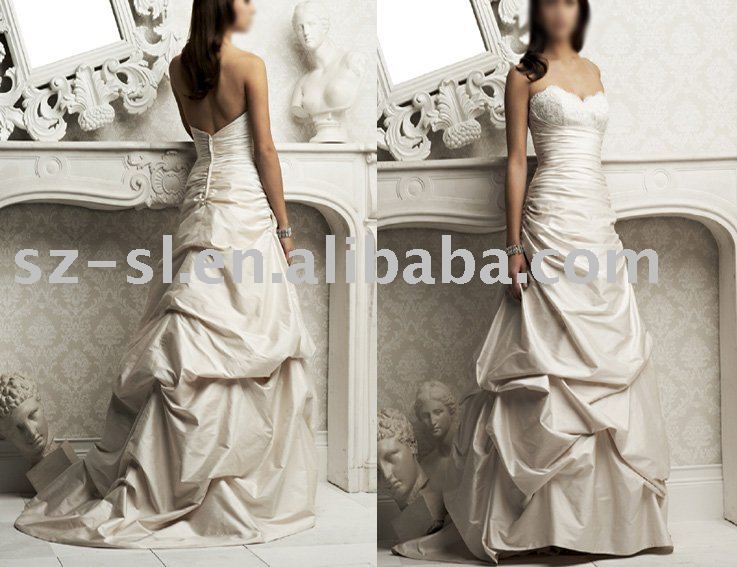 Elegant wedding dress gown low back sl506