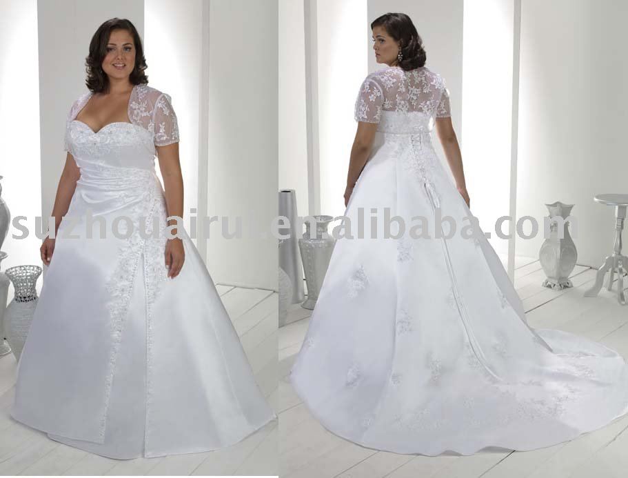 Perfect Lace Bolero Plus Size Wedding Dresses
