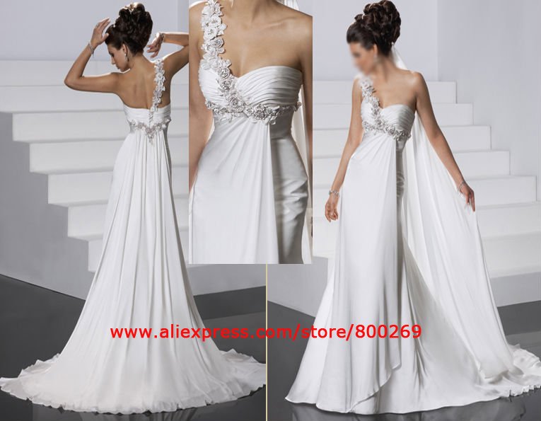 Design Wedding dress gown one shoulder sl598