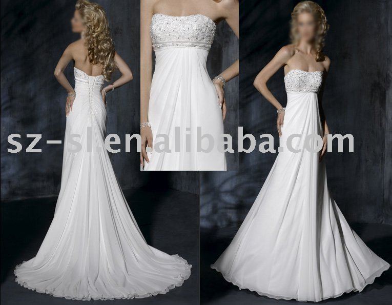 Wedding dress gown for pregnant women sl611