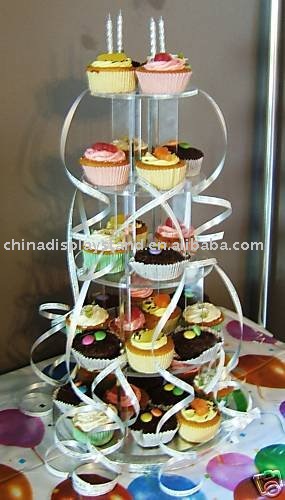 5 Tier Acrylic Wedding Cake Party Cupcake Stand