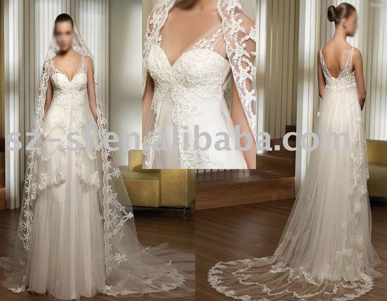 Bridal gown wedding dress tulle sl1185