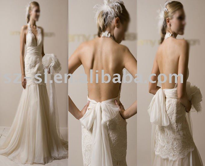 Wedding dress halter top sl1447