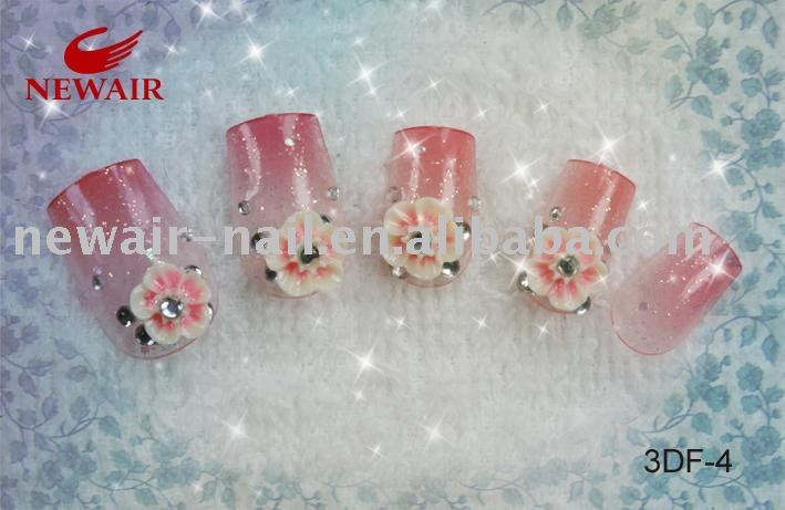 FASHION NAIL TIPS 3D flowers stick on the face of the nail tips beauty gir