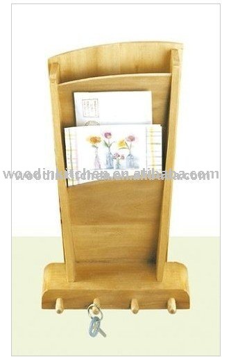 letter rack. Primitive wood letter rack