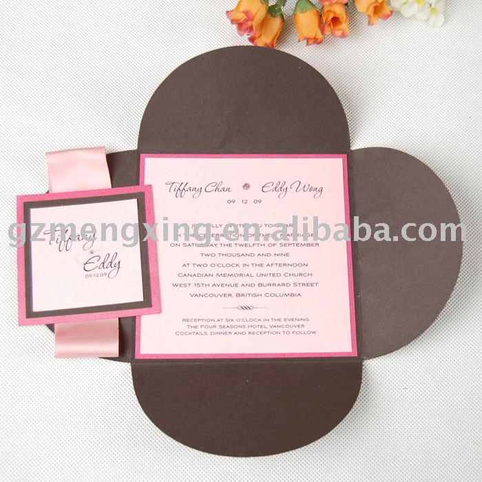simple elegant wedding invitation cards w065