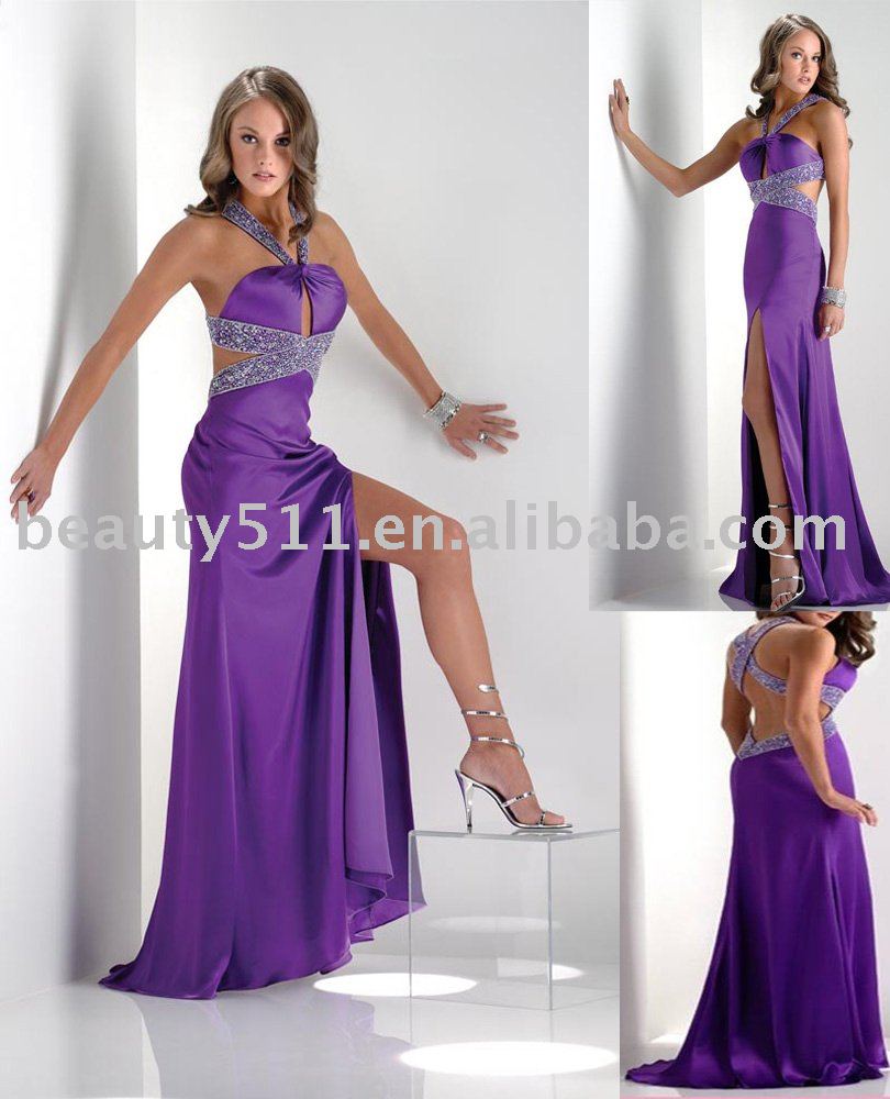 side slit prom dressChina