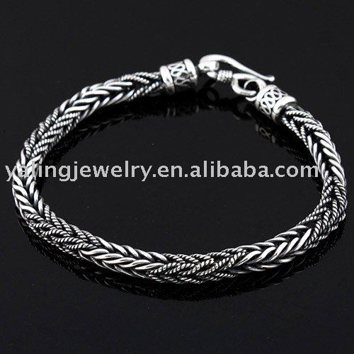 silver man bracelet. See larger image: Dragon Line 925 Silver Bracelets For Man