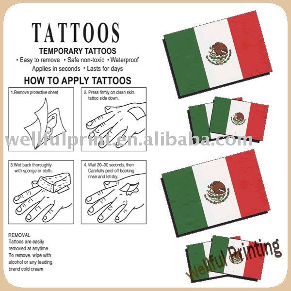 See larger image: Country Flag Tattoo Sticker (WF-6034).