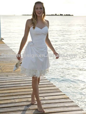 2010 short beach wedding dressescustom made bridal wedding gowns YS451