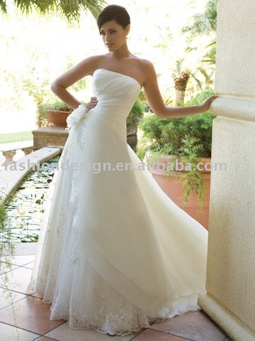 2010 high quality beach wedding dresses lace jacketcustom made bridal 