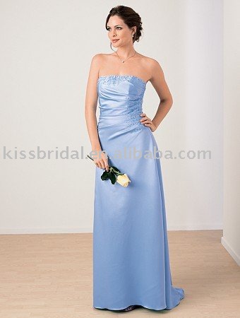 why is sky blue. sky blue bridesmaid gown and