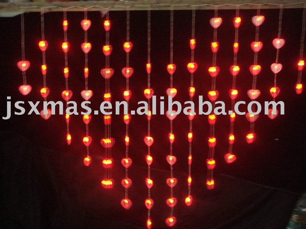 Led wedding and valentine's day decorative lights with heart shape 