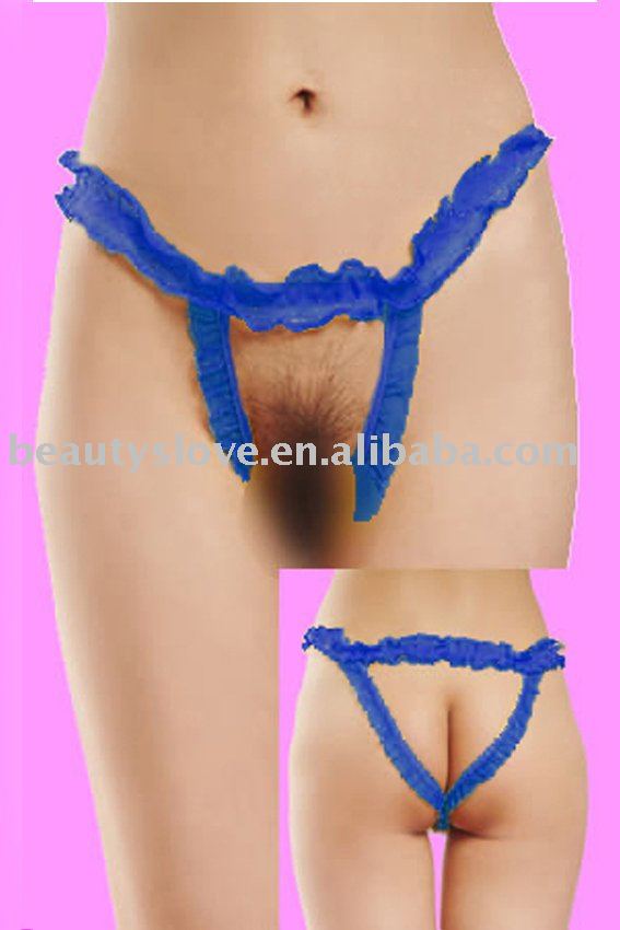 Lace front and back open thongSexy Ladies underwearSexy lingerie