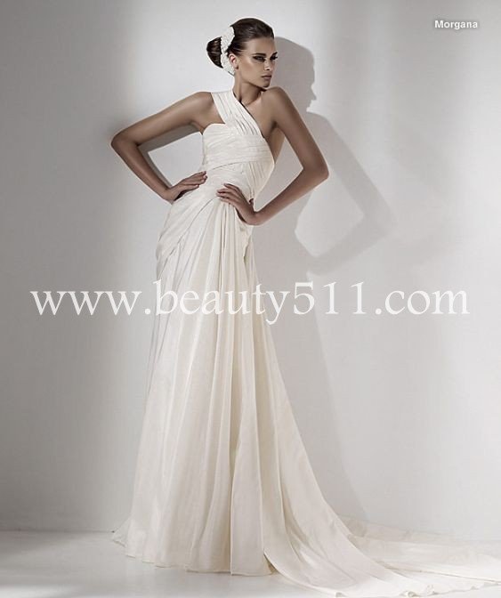 2010 one shoulder elie saab hot sale wedding dressbridal gown WDAH0098