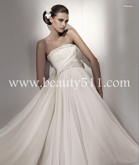 2010 chiffon elie saab hot sale wedding dressbridal gownWDAH0105