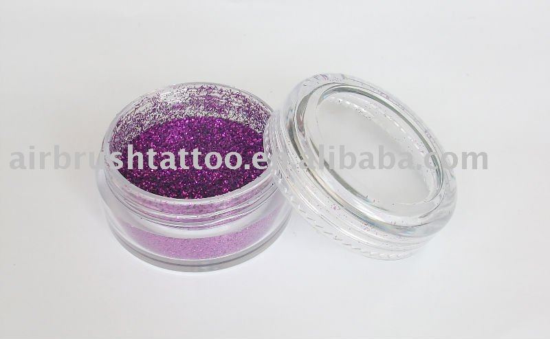 See larger image: temporary glitter tattoo colors -- purple