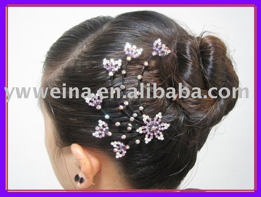 wedding purple crystal hair comb