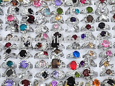 Western Fashion Jewelry Wholesale on Wholesale Mixed Lots Rings Fashion Jewelry Cz Crystal Metal Alloy With