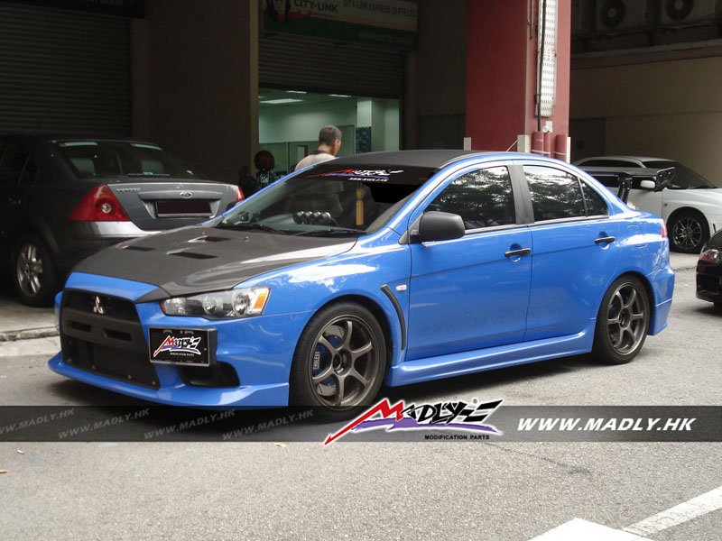 new lancer to EVO 10 wide body kits include front bumper Fenders x 6