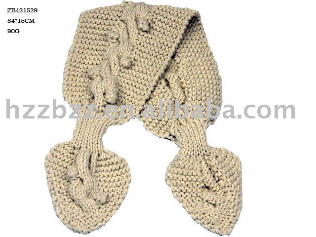knitted wool scarf. Knitted scarf / Scarves / wool