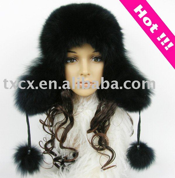 faux fur hat. faux fur hat and fur coat.