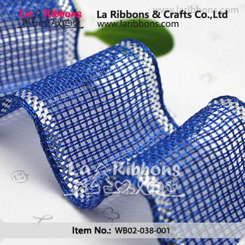Blue Wire Mesh Ribbon See larger image Blue Wire Mesh Ribbon