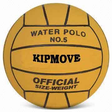 Water Polo Ball In Water. Water Polo Ball with Polyester