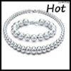 Silver beaded Jewelry Sets 8mm beaded sets