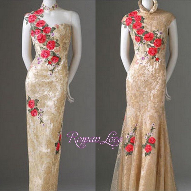 wedding dresses with colored embroidery. Lace Colored Wedding Gowns