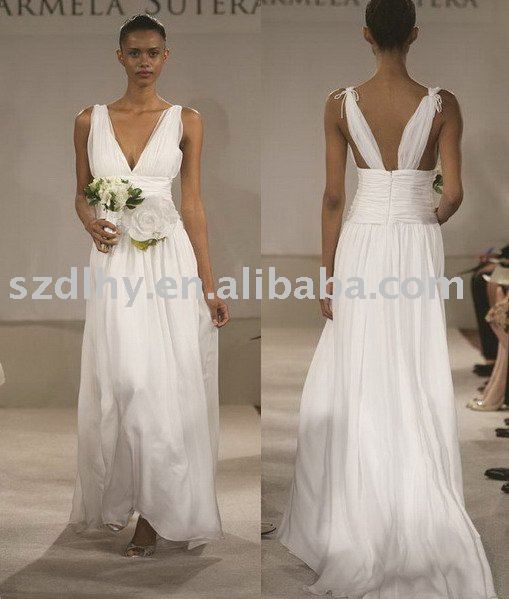 Classic collection elegant simple wedding dress SYF4083