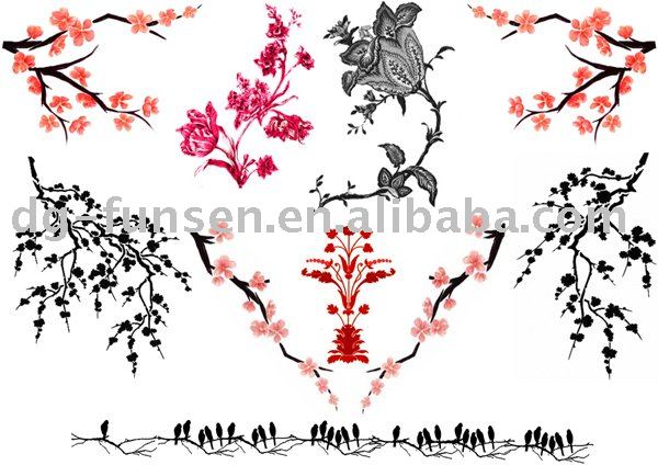 See larger image: Floral Transfer Tattoos. Add to My Favorites