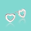 silver 925 imitation heart earring
