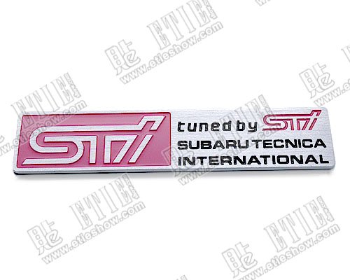 See larger image: STI-subaru Aluminum Car logo metal sticker