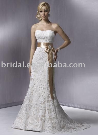 wedding dresses with colored sash. wedding dresses with colored