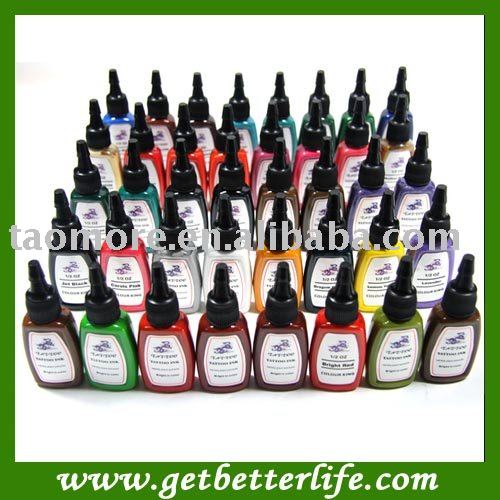 See larger image: Tattoo ink Complete set of 40 Colors 1/2 oz